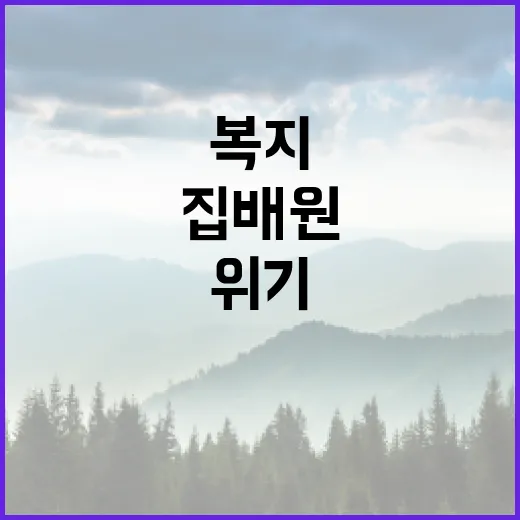 복지 골목 속 위기가구 찾는 집배원 이야기!