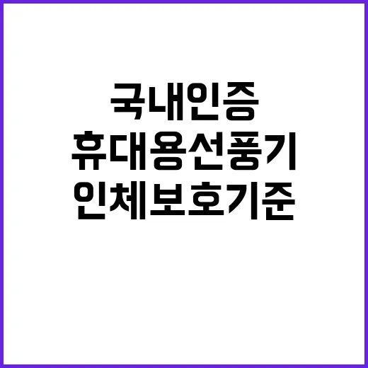 인체보호기준, 국내 인증된 휴대용 선풍기 사실은?