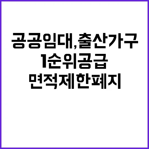 공공임대, 출산가구…