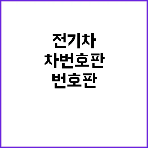 전기차 번호판, 색상 개선 발표! 당신의 생각은?