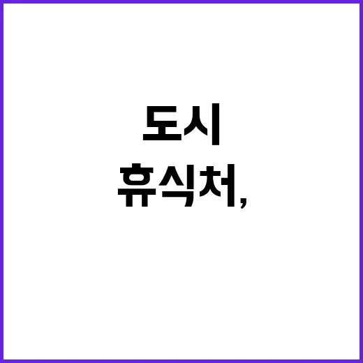 도시숲 숨겨진 휴식…