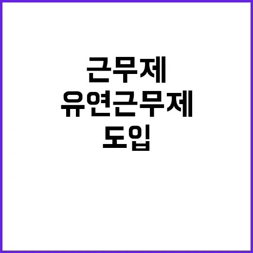 유연근무제 도입, …