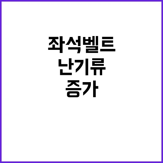 난기류 증가! 좌석…