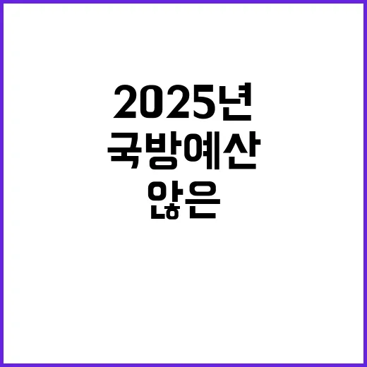 국방예산 2025년…