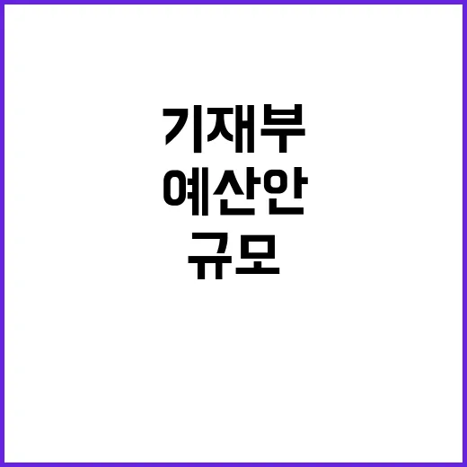 “예산안 총지출 규모 기재부의 결정 기다립니다”