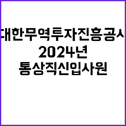 2024년 통상직 신입사원 채용 공고