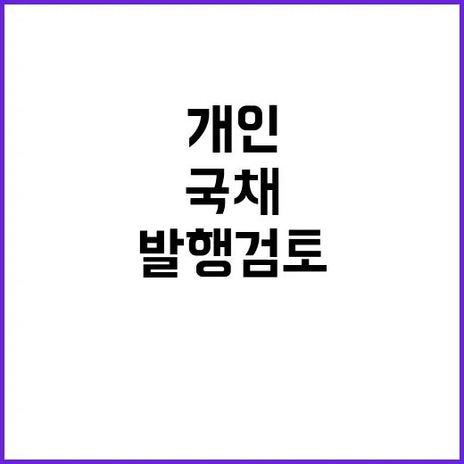 국채 발행 검토 개…