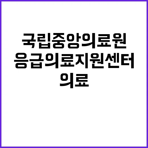 국립중앙의료원 비정…