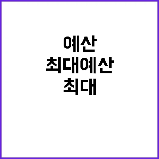 최대 예산 R&D …