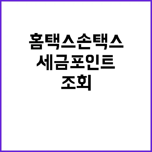 세금포인트 홈택스 …