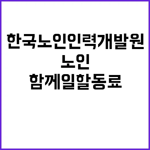 (장애 제한경쟁) 한국노인인력개발원 기간제 근로자 채용 공고