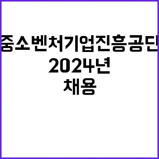 2024년 하반기 중소벤처기업진흥공단 일반직 채용 공고