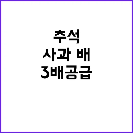 사과·배 평시 3배…