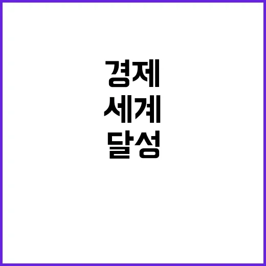 경제영토 확장 세계 2위 달성의 비밀 공개!