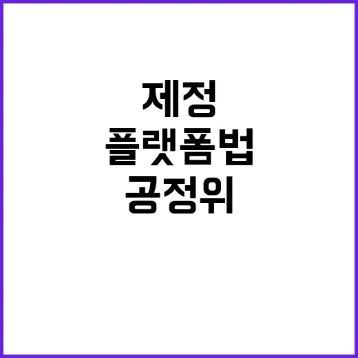 공정위 “플랫폼 법…