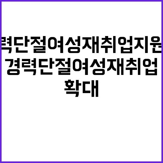 경력단절여성 재취업…