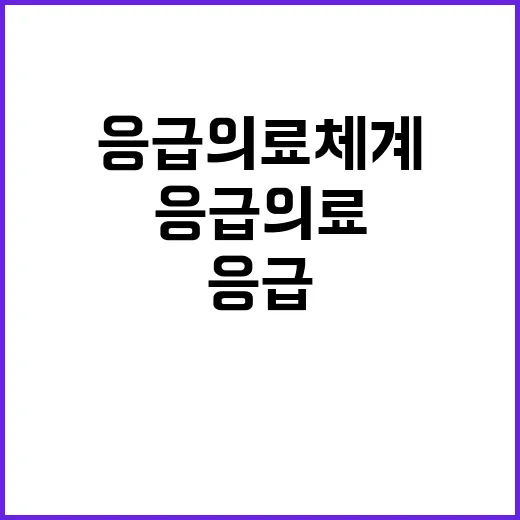 응급의료체계 유지 소방청의 간절한 당부!