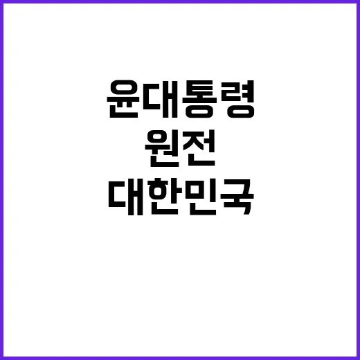 원전 윤 대통령의 대한민국과 체크 협력 비전 공개!