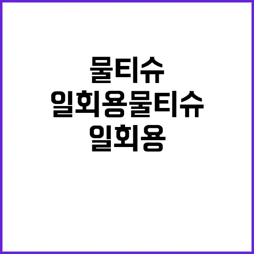 일회용 물티슈 환경부의 규제 미비 여전히 논란!