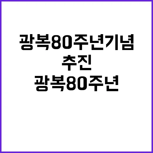 “국가유산 광복 80주년 기념 전시 추진 예정!”