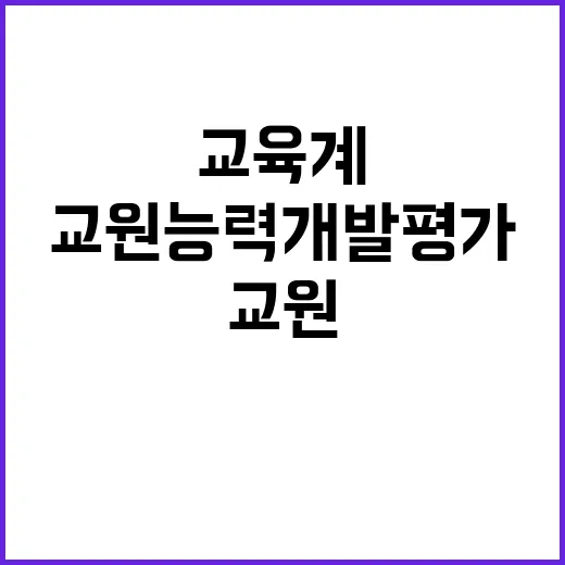 교원능력개발평가 폐…