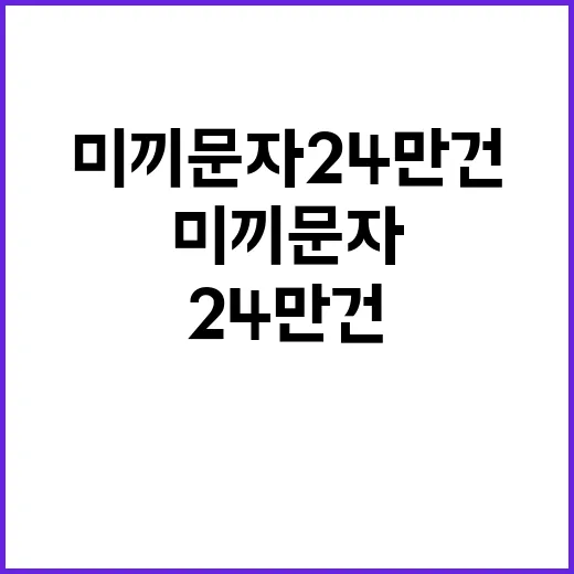 미끼문자 24만 건 출처 불분명한 링크 주의!