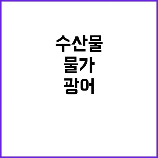 우럭·광어 수산물 …