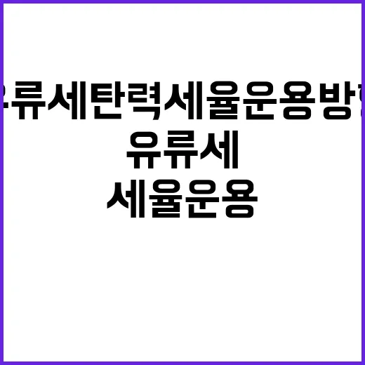 유류세 탄력세율 운용 방향 사실은 이렇습니다!