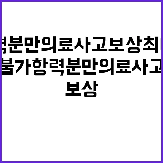 불가항력 분만 의료사고 보상 최대 3억 원!