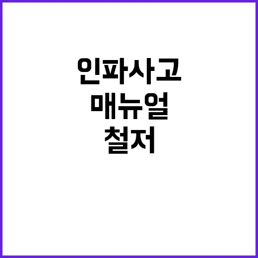 인파사고 행안부의 철저 대응 매뉴얼 공개!