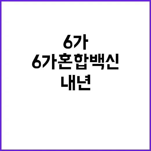 6가 혼합백신 내년…