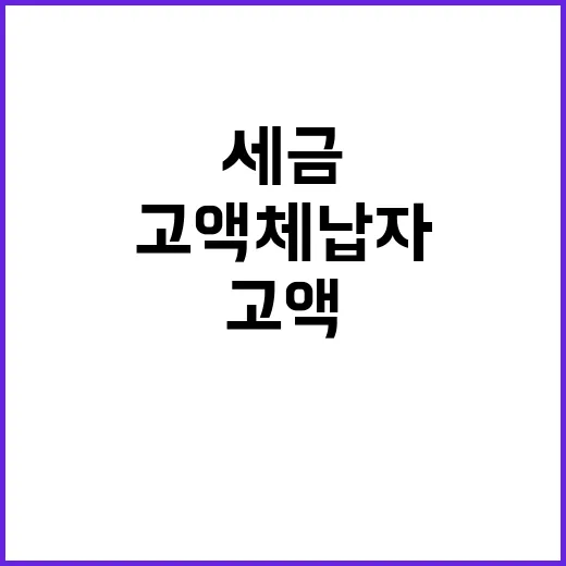 고액 체납자 공개 …