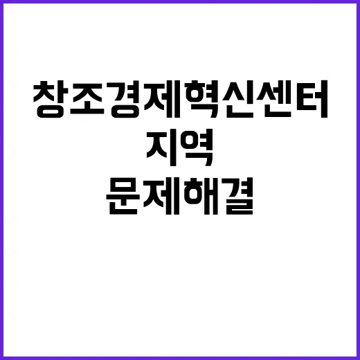 창조경제혁신센터 지역 창업생태계 양극화 문제 해결!