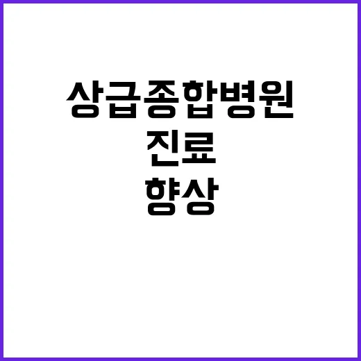 상급종합병원 진료 …