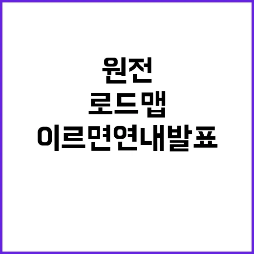 원전 로드맵 이르면 연내 발표된다! 클릭 필수!