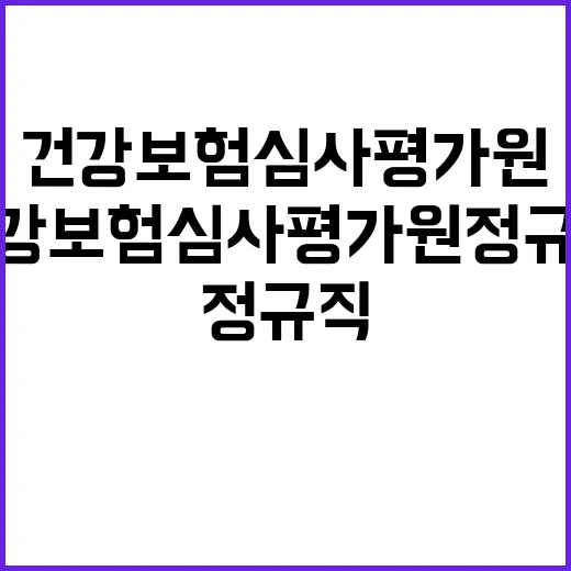 건강보험심사평가원 진료심사평가위원회 상근심사위원 채용 공고