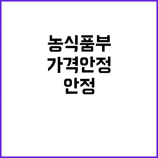 대두유 가격 안정 소비자 영향 없다고 농식품부 주장!