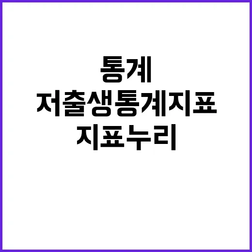 저출생 통계 지표누리에서 한눈에 확인하세요!