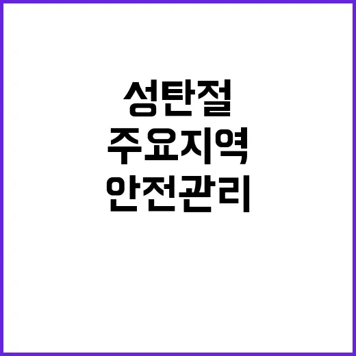 성탄절 안전관리 주요 지역 점검으로 빈틈 제거!