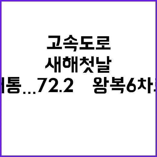 새해 첫날 고속도로 개통…72.2㎞ 왕복 6차로!