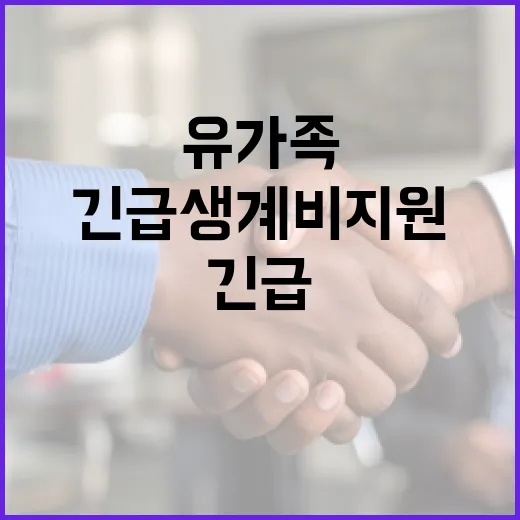 긴급생계비 지원 저소득 유가족 위한 추가 방안 준비!