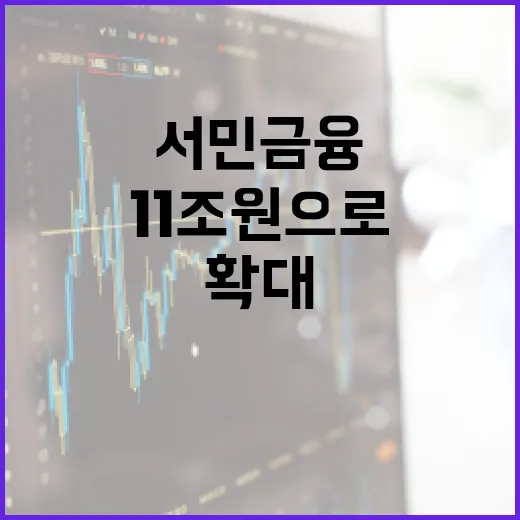 서민금융 확대 11조원으로 자금애로 해소!