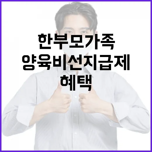 양육비 선지급제 저소득 한부모 가족 혜택 공개!