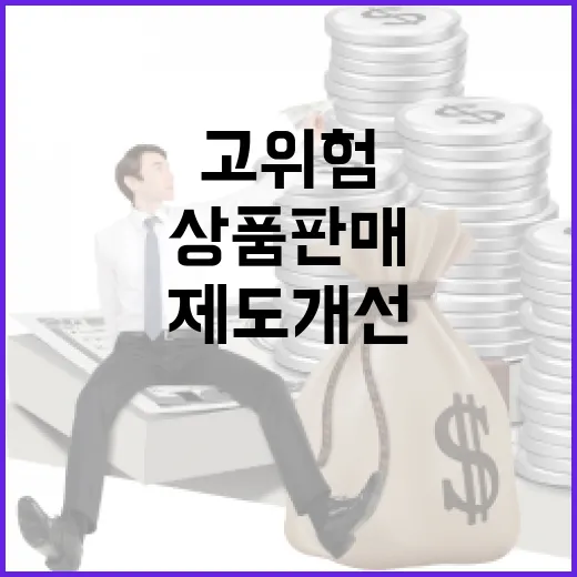 금융위 고위험 상품 판매 제도개선 결정 무산!