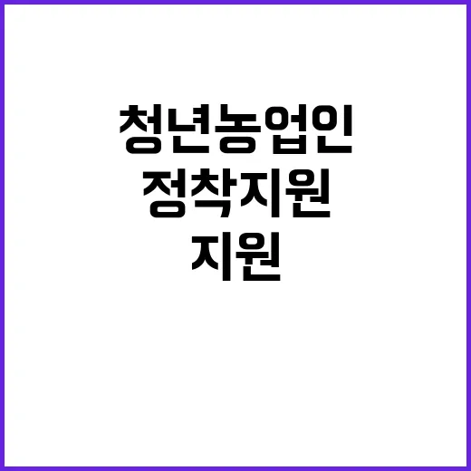 청년농업인 정착 지원정책 확대, 사실은 이렇습니다!