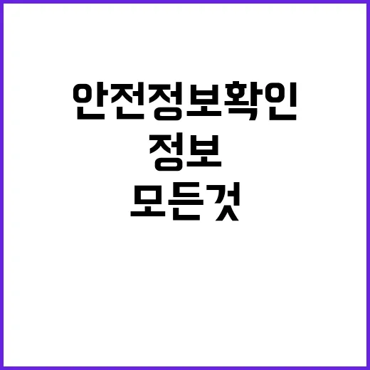 안전정보 확인, 이…