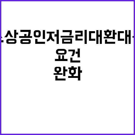 소상공인 저금리 대…