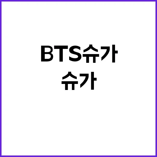 BTS 슈가, 도로…