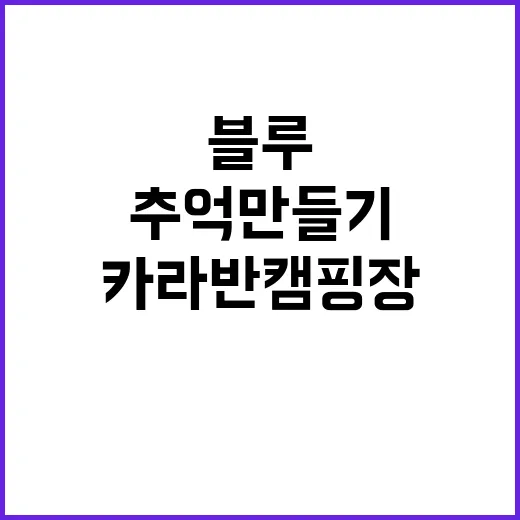 블루카라반 캠핑장 …