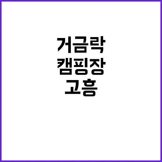 고흥 거금락 캠핑장